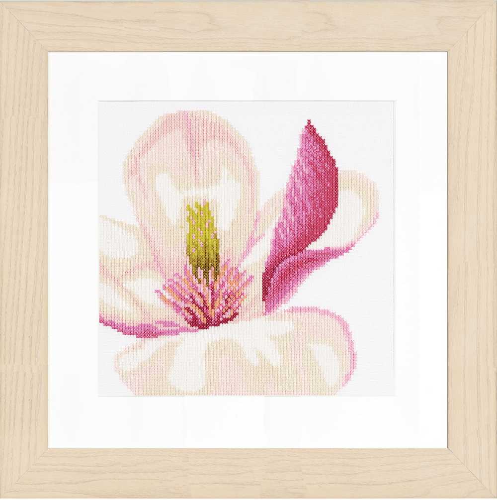 Magnolia Flower (Evenweave) Counted Cross Stitch Kit Lanarte