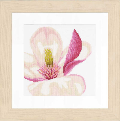 Magnolia Flower (Evenweave) Counted Cross Stitch Kit Lanarte