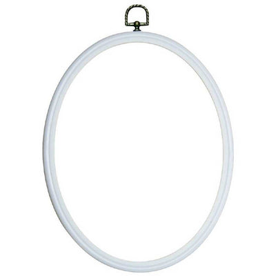 Vervaco Plastic Frame 12 X 17cm Oval White