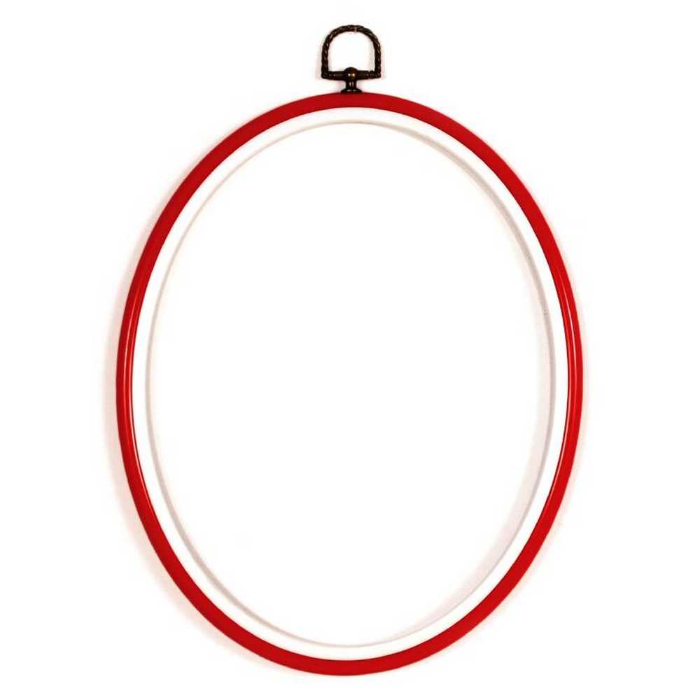 Vervaco Plastic Frame 20 X 25cm Oval Red