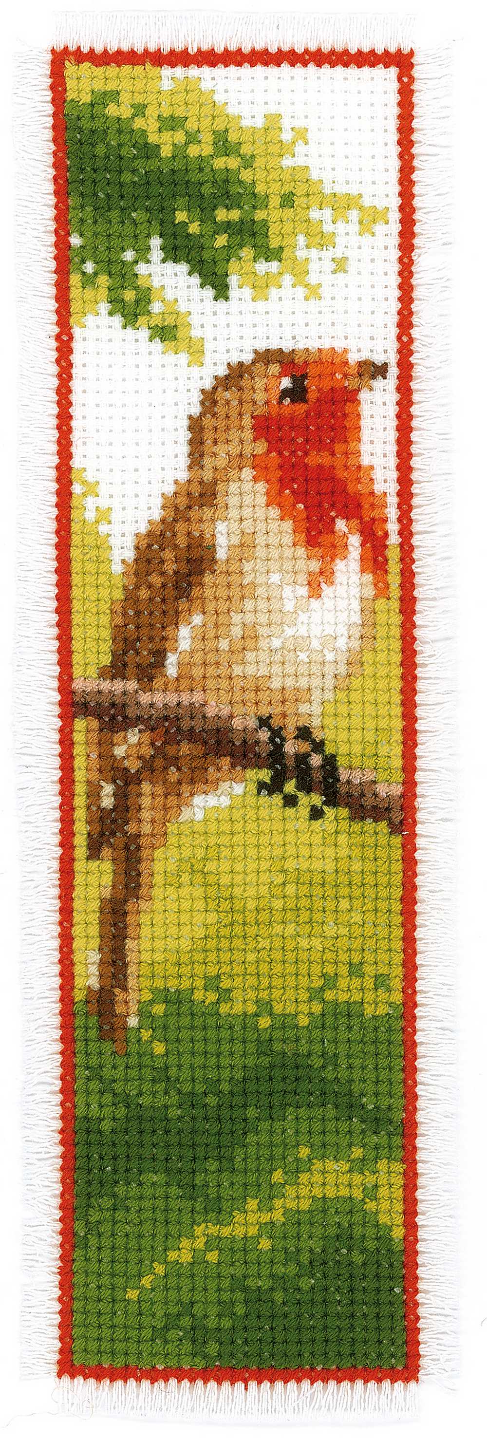 Bookmark Robin Cross Stitch Kit Vervaco