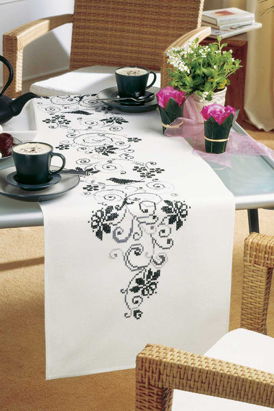 Runner: Blackwork Embroidery Kit Vervaco