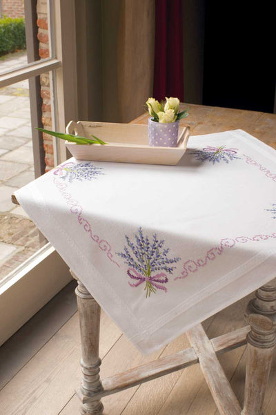 Tablecloth: Lavender Embroidery Kit Vervaco