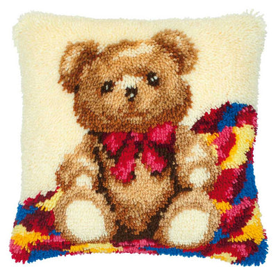 Vervaco Latch Hook Kit: Cushion: Teddy