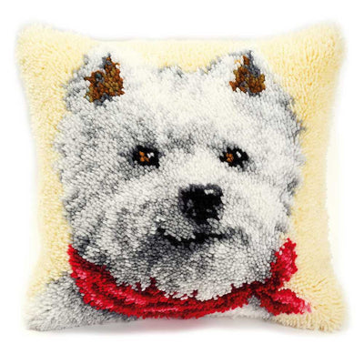 Vervaco Latch Hook Kit: Cushion: West Highland Terrier