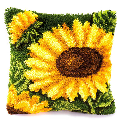 Vervaco Latch Hook Kit: Cushion: Sunflowers