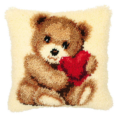 Vervaco Latch Hook Kit: Cushion: Teddy