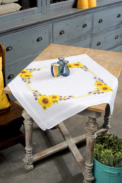 Tablecloth: Sunflowers Embroidery Kit Vervaco