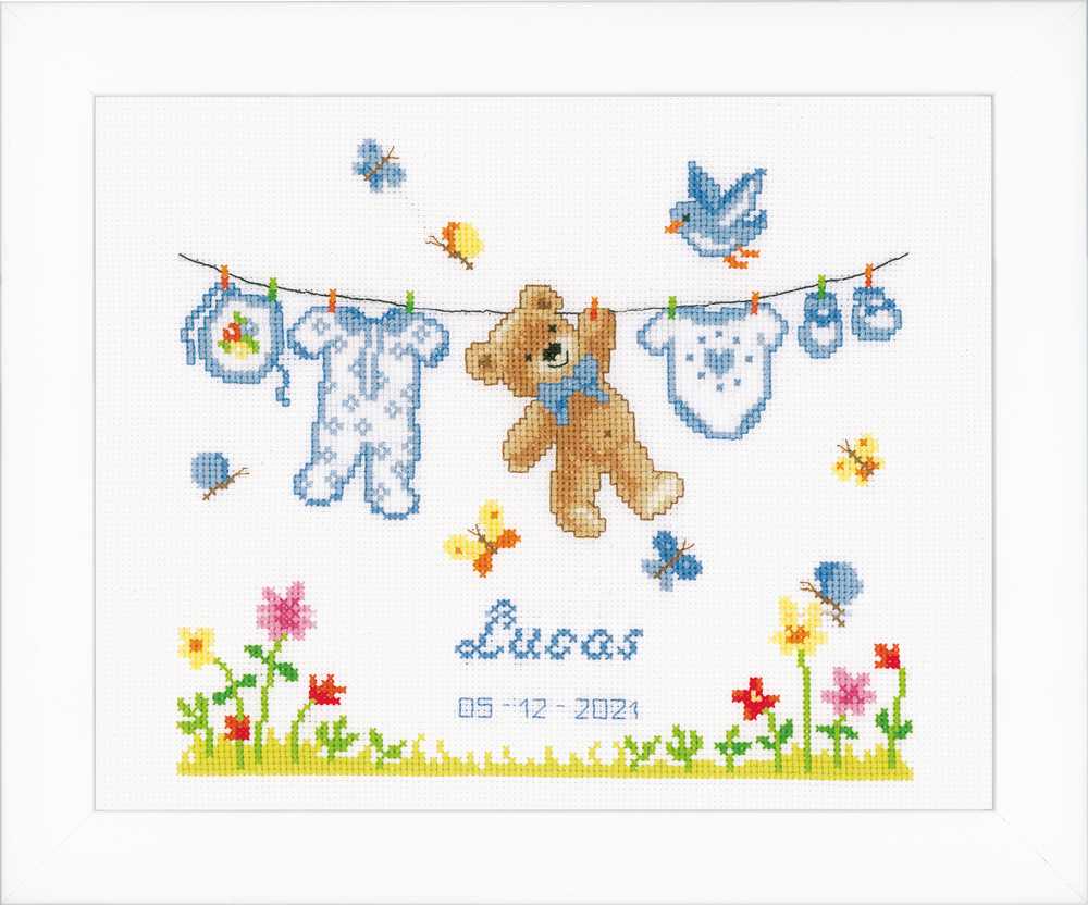 Vervaco Cross Stitch Kit - Bear Birth Sampler
