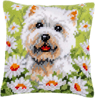Vervaco Cross Stitch Kit - Westie Dog Cushion