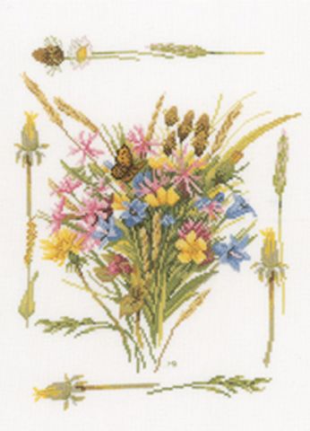 Field Bouquet Cross Stitch Kit ~ Lanarte SALE