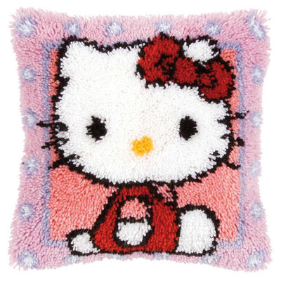 Cushion: Hello Kitty Latch Hook Kit Vervaco