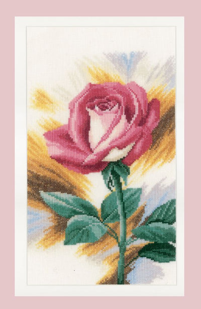 Shy Rose Cross Stitch Kit ~ Lanarte SALE