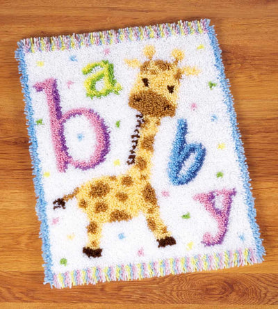 Rug: Baby Giraffe II Latch Hook Kit Vervaco