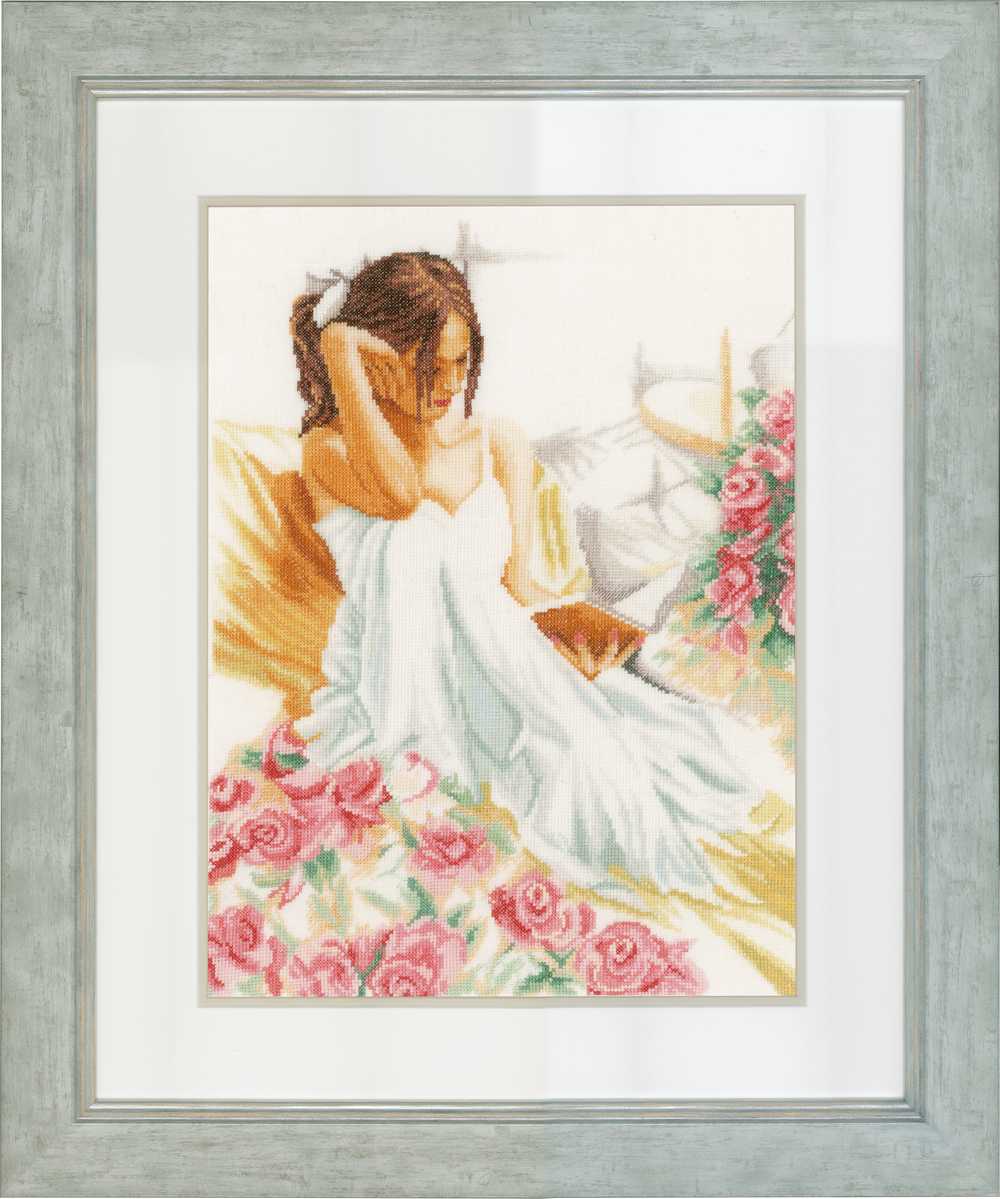 Moment of Reading (Linen) Counted Cross Stitch Vervaco