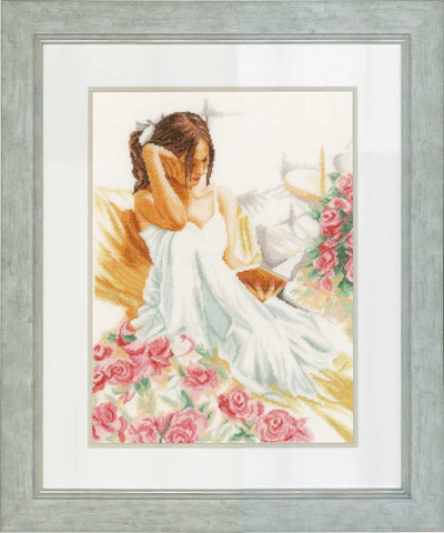 Moment of Reading (Linen)  Counted Cross Stitch Vervaco