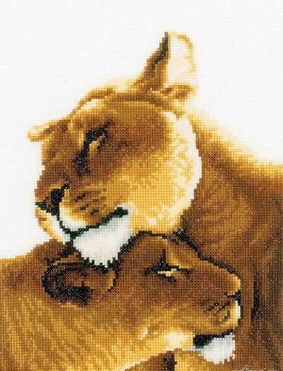Lion Friendship II Cross Stitch Kit Vervaco SALE