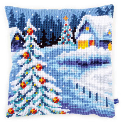 Winter Scenery Cushion Front Cross Stitch Kit Vervaco