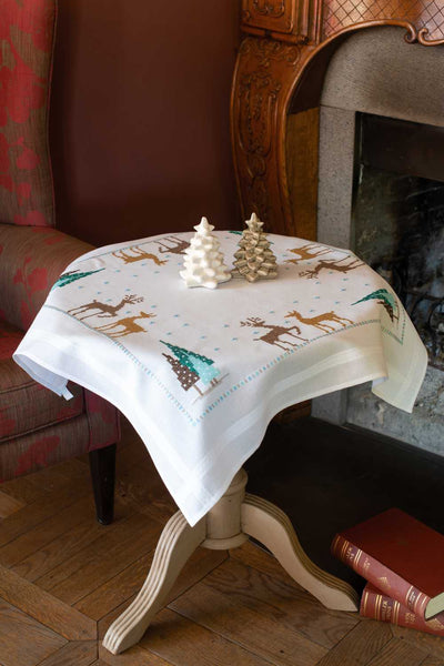 Vervaco Embroidery Tablecloth Kit - Norwegian Wild Reindeer
