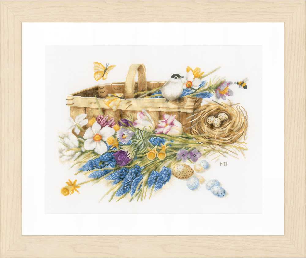 Spring Flowers: (Aida) Counted Cross Stitch Kit Vervaco