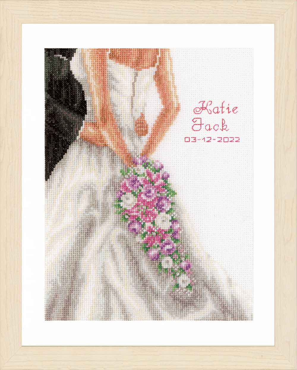 Vervaco Cross Stitch Kit - Wedding Couple Wedding Sampler