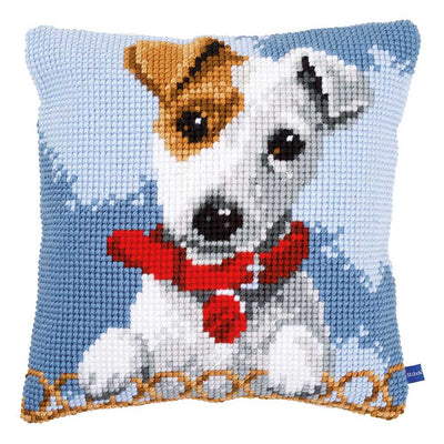 Jack Russell Cushion Front Cross Stitch Kit Vervaco