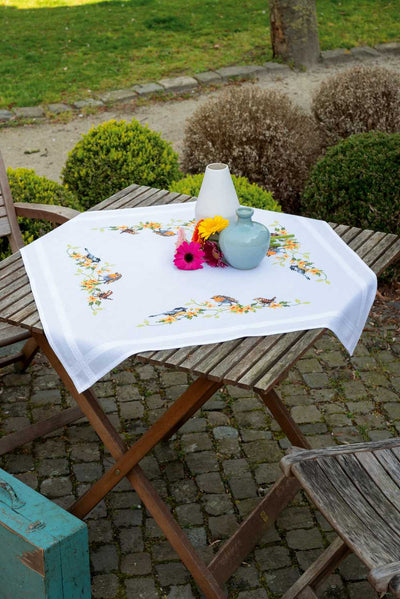 Vervaco Embroidery Tablecloth Kit - Songbirds