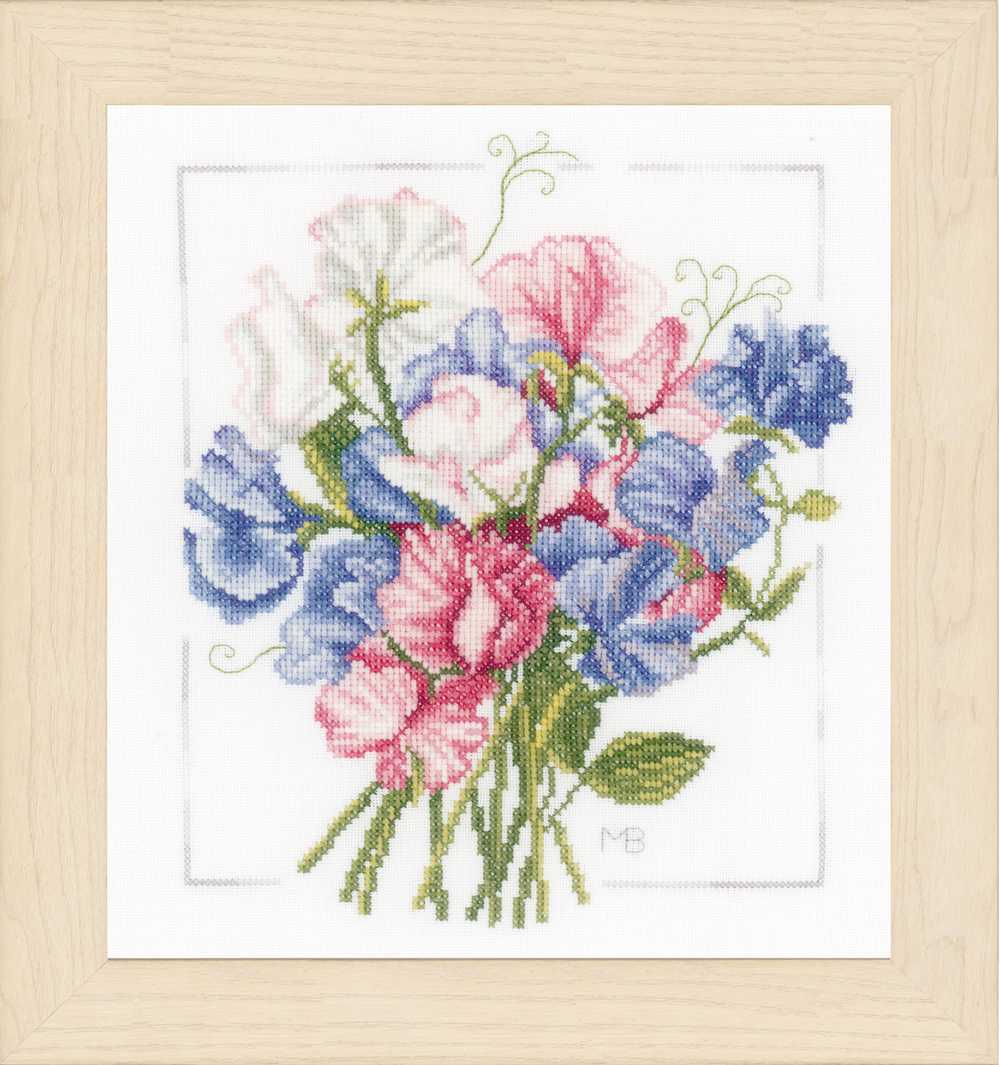 Colourful Bouquet Counted Cross Stitch Kit Kit Lanarte