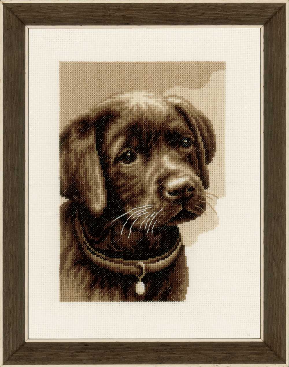 Labrador Puppy Cross Stitch Kit Kit Vervaco