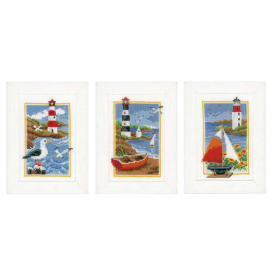 Lighthouse: Set of 3 Cross Stitch Kit Vervaco