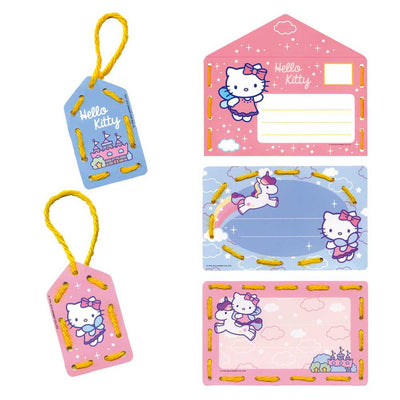 Invite Cards: Hello Kitty: Rainbow: Set of 5  Embroidery Kit Vervaco
