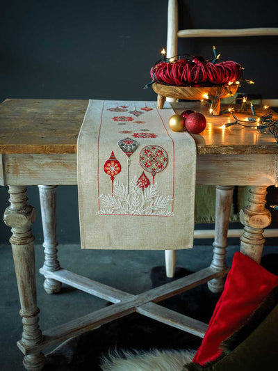Christmas Stars Table Runner Cross Stitch Kit - Vervaco