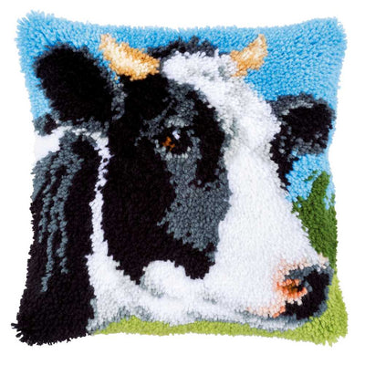 Vervaco Latch Hook Kit Cushion Kit - Cow