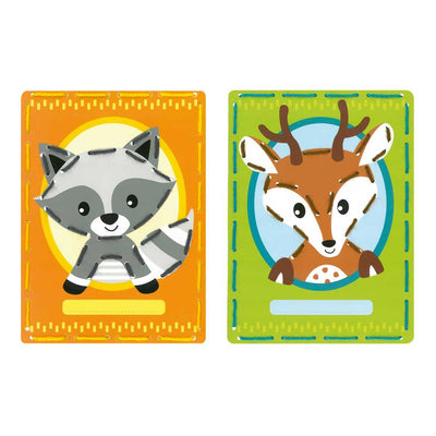 Cards: Raccoon & Deer: Set of 2 Embroidery Kit Vervaco