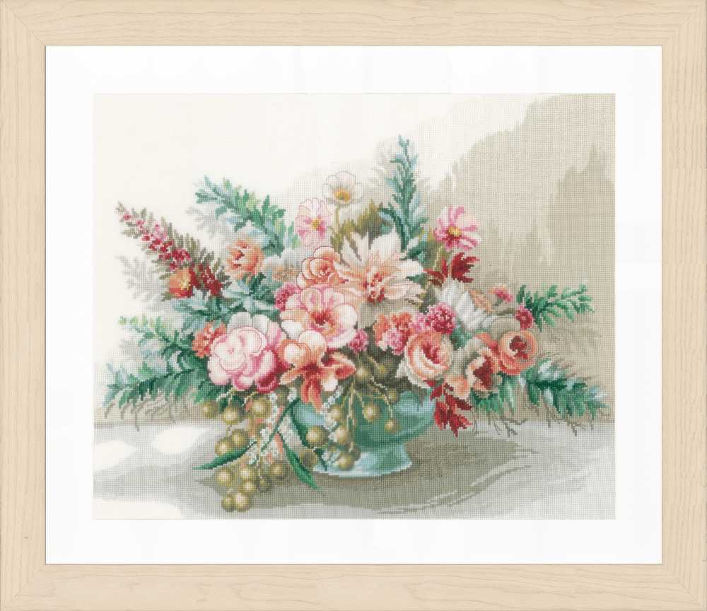 Bouquet of Flowers (Evenweave) Counted Cross Stitch Kit Lanarte