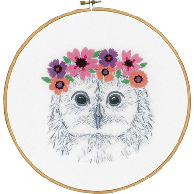 Vervaco Embroidery Kit - Owl with Flowers