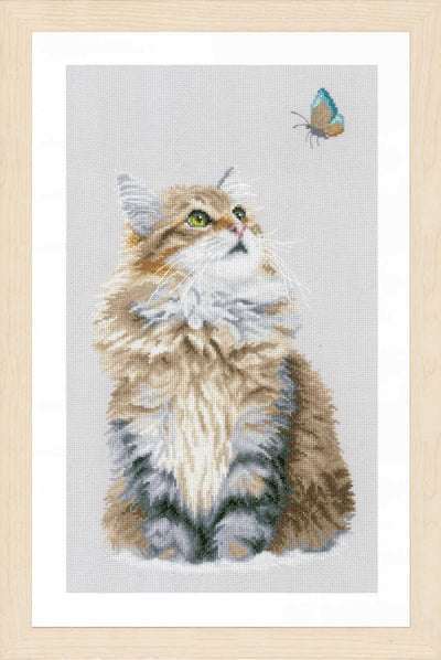 Forest Cat Counted Cross Stitch Kit  Lanarte