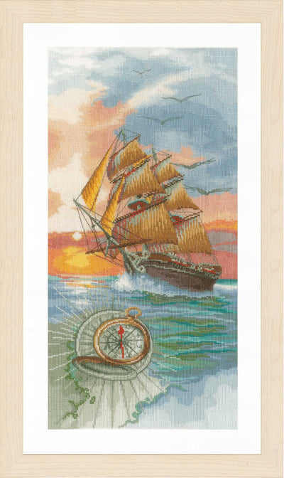 On a Discovery Travel Counted Cross Stitch Kit Lanarte