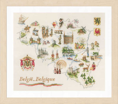 Lanarte Cross Stitch Kit - Map of Belgium