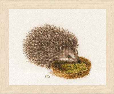 Lanarte Cross Stitch Kit - Hedgehog ( Evenweave)