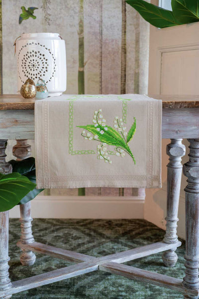 Vervaco Embroidery Kit - Lily of the Valleys Table Runner