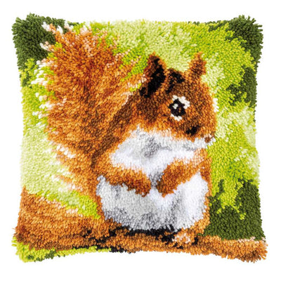 Vervaco Latch Hook Cushion Kit - Squirrel