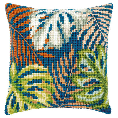 Botanical Leaves Cushion Front Cross Stitch Kit by Vervaco