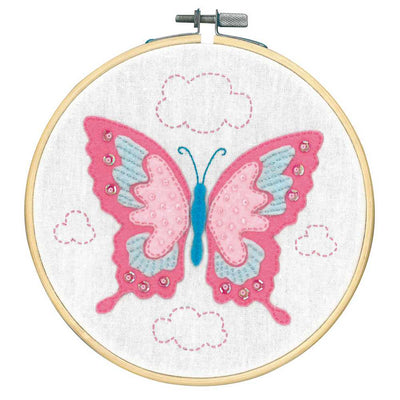 Vervaco Embroidery Kit with Hoop: Butterfly