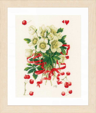 Counted Cross Stitch Kit A Hellebores Gift - Lanarte