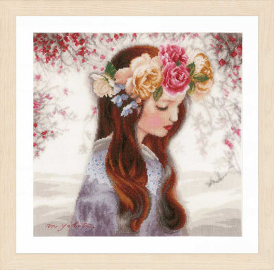 The Day When Flowers Counted Cross Stitch Kit (Linen) Lanarte