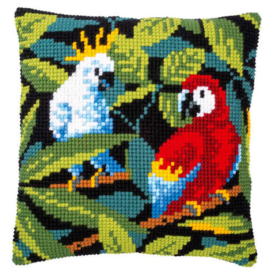 Vervaco Cross Stitch Cushion Kit - Tropical Birds
