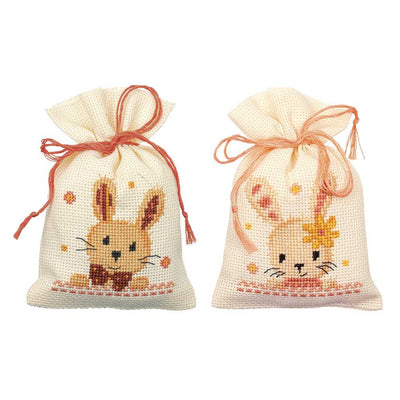 Vervaco Cross Stitch Pot Pourri Bags - Set 2 Sweet Bunnies