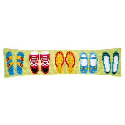 Vervaco Cross Stitch Kit - Summer Shoes Draught Excluder