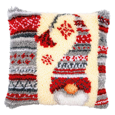 Vervaco Latch Hook Kit - Christmas Elf Cushion